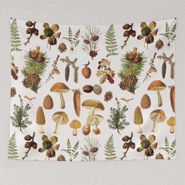 Item preview, Vintage Forest Treasures Chart Aesthetic Pattern designed and sold by Nature Hues.