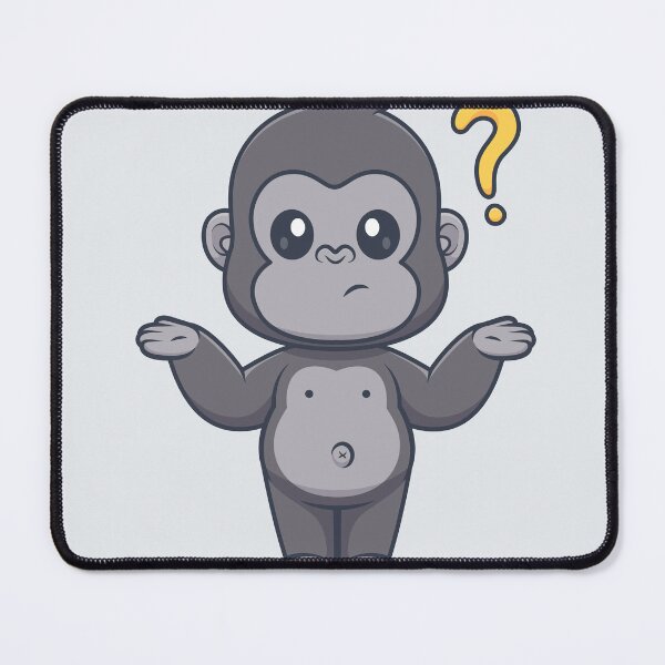 Item preview, Cute Gorilla Confused Cartoon Vector Icon designed and sold by hjian8219.