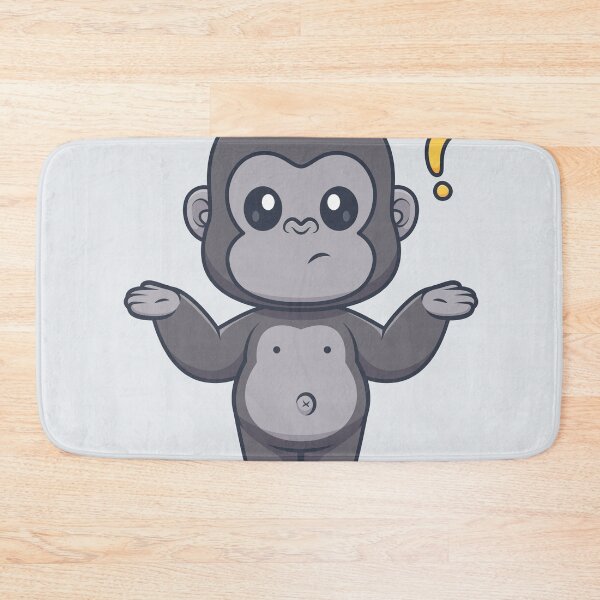 Item preview, Cute Gorilla Confused Cartoon Vector Icon designed and sold by hjian8219.