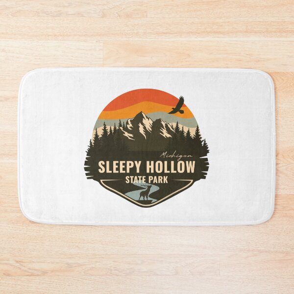 Item preview, Sleepy Hollow State Park Michigan - MI Retro Mountain Badge designed and sold by mountainfad.