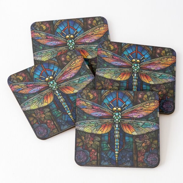 Item preview, Dragonfly Stained Glass Art designed and sold by druidwolfart.