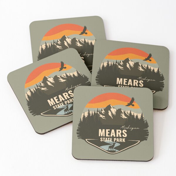 Item preview, Mears State Park Michigan - MI Retro Mountain Badge designed and sold by mountainfad.