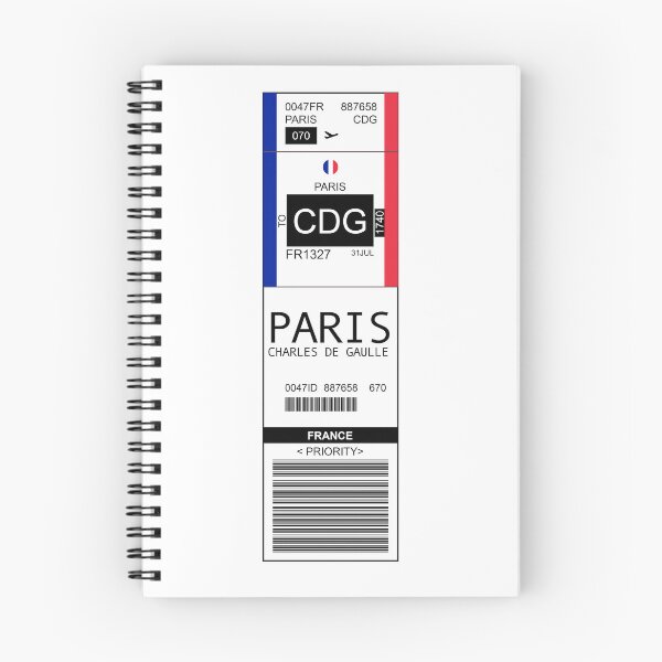 Item preview, Paris France CDG Airport Luggage Tag designed and sold by TravelCamel.