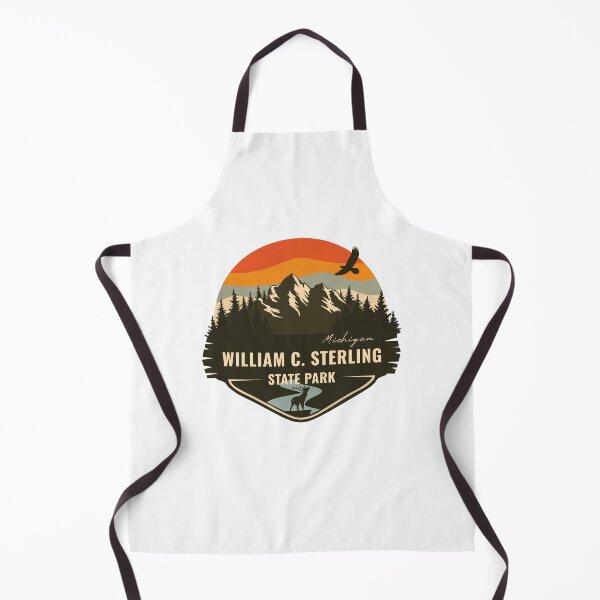 Item preview, William C. Sterling State Park Michigan - MI Retro Mountain Badge designed and sold by mountainfad.