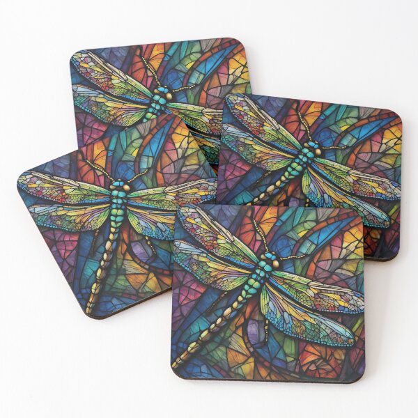 Item preview, Dragonfly Stained Glass Art designed and sold by druidwolfart.