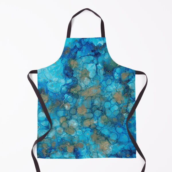 Item preview, Unique abstract blue alcohol ink art designed and sold by Klostee.