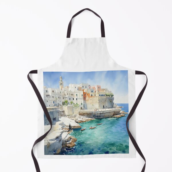 Item preview, Watercolor Polignano, Puglia, Italy designed and sold by Mickeymouse2023.