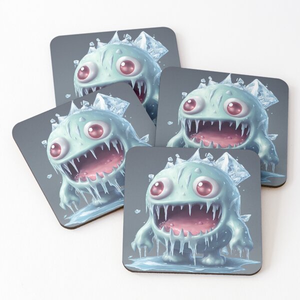 Item preview, Baby ice slime monster designed and sold by Maths-4-Nerds.