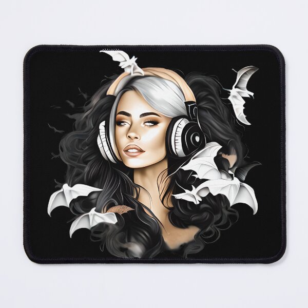 Item preview, HALLOWEEN LADY IN HEADPHONES 1 designed and sold by justyna-s28.