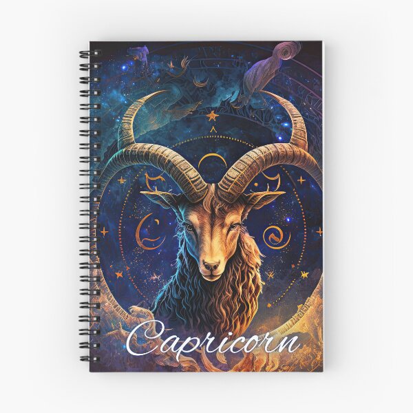 Item preview, Capricorn Astrology Art: The Tenacious Goat and Saturn" designed and sold by ieluxury.