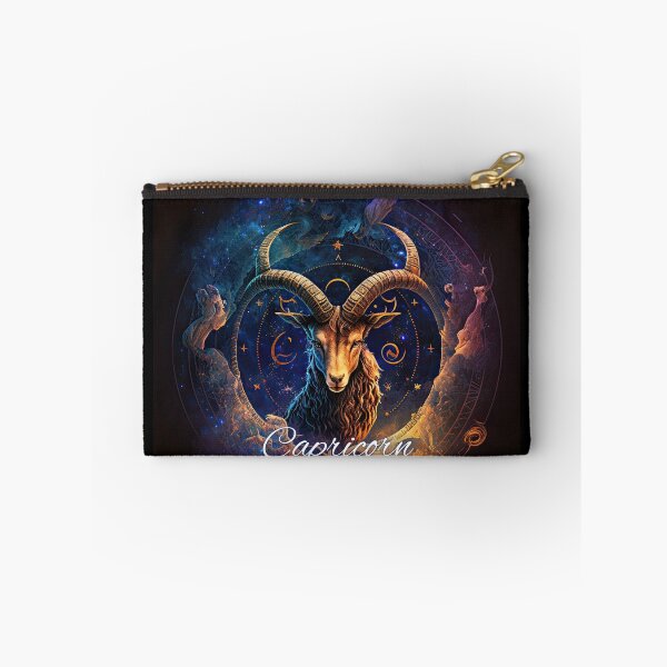 Item preview, Capricorn Astrology Art: The Tenacious Goat and Saturn" designed and sold by ieluxury.