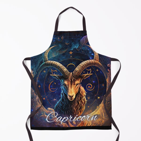 Item preview, Capricorn Astrology Art: The Tenacious Goat and Saturn" designed and sold by ieluxury.