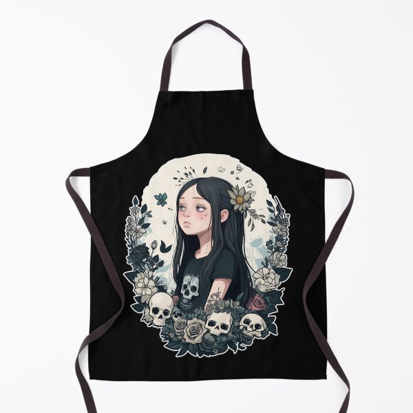 Item preview, Sad Beautiful Girl Illustration Halloween Skulls Graphic designed and sold by iladyclothing.