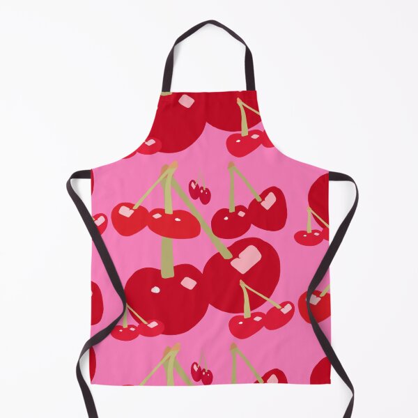 Item preview, Red Cherries on Pink Background - Hand Drawn designed and sold by Victoria Rose.