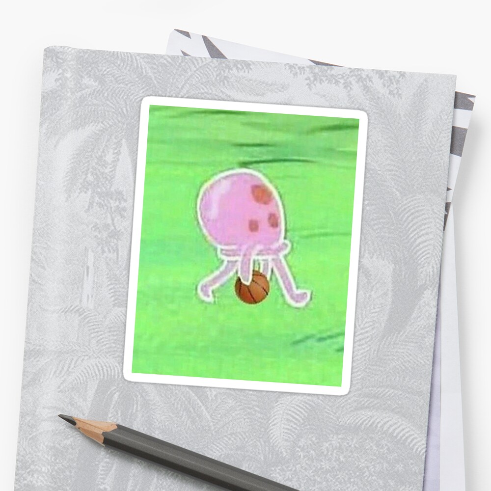 Spongebob Jellyfish Basketball Stickers By SheMullet Redbubble