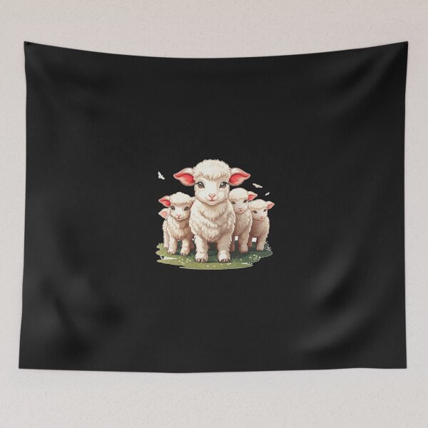 Item preview, Cute Flock Of Sheep Logo Design designed and sold by Braulioollack.