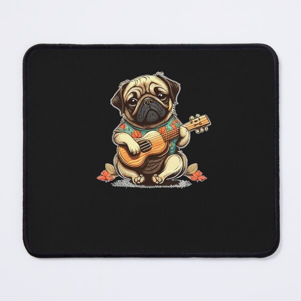 Artikelvorschau, Cute Pug Dog Playing Ukulele entworfen und verkauft von NariyahWalt.