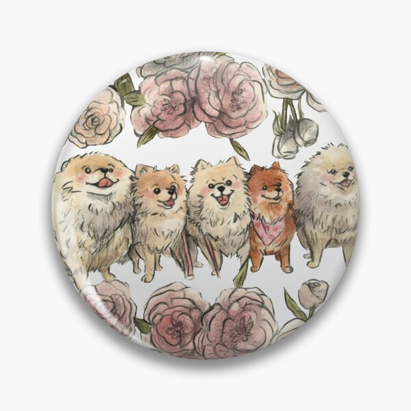 Item preview, Pomeranian Puppies Dog Watercolour Handmade designed and sold by carlottamascolo.