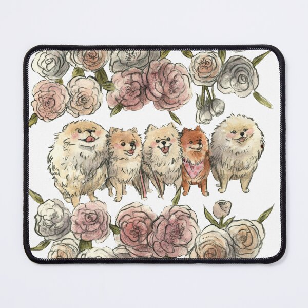 Item preview, Pomeranian Puppies Dog Watercolour Handmade designed and sold by carlottamascolo.