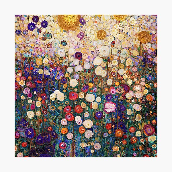 Aperçu de l'œuvre Jardin de fleurs - Gustav Klimt créée et vendue par maniacfitness.