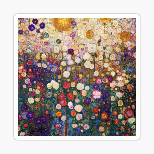 Aperçu de l'œuvre Jardin de fleurs - Gustav Klimt créée et vendue par maniacfitness.