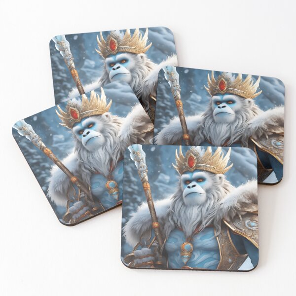 Item preview, Ice monkey king with staff designed and sold by Maths-4-Nerds.