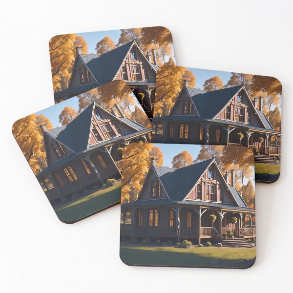 Item preview, The rustic charm of cottages in autumn designed and sold by BlareBlare.