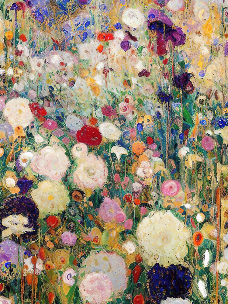 Aperçu 4 sur 4. Coque iPhone avec l'œuvre Peinture de fleurs de Gustav Klimt créée et vendue par maniacfitness.