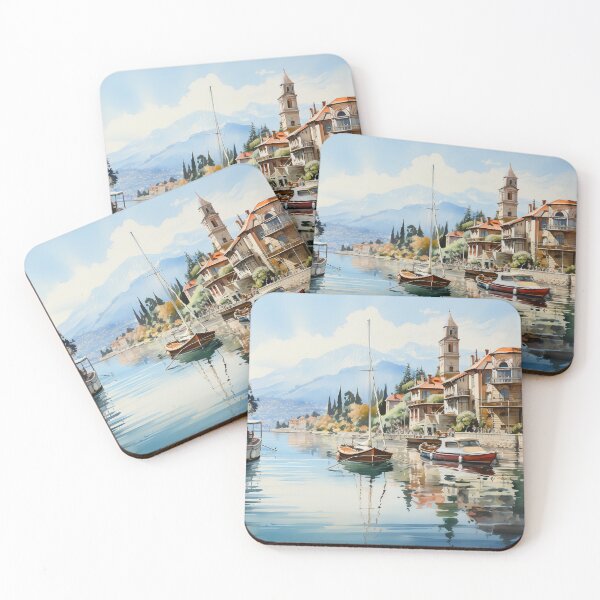Item preview, watercolor of Lake Maggiore designed and sold by Mickeymouse2023.