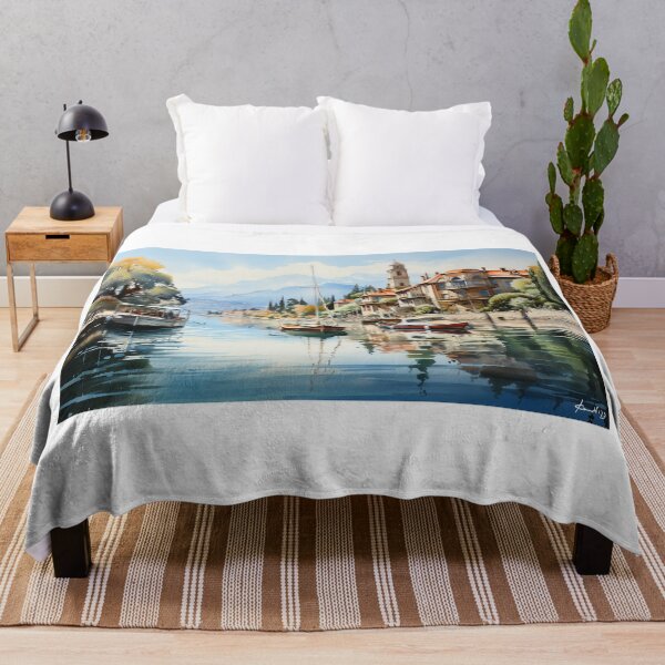 Item preview, watercolor of Lake Maggiore designed and sold by Mickeymouse2023.