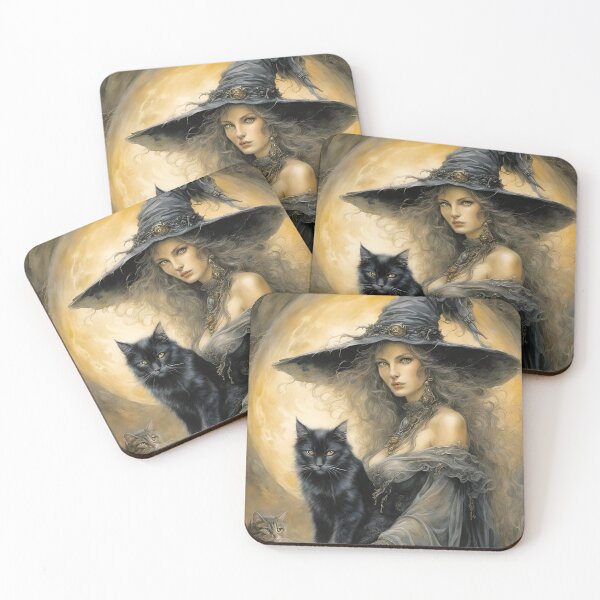 Item preview, Halloween witch and cats designed and sold by FineArtworld7.