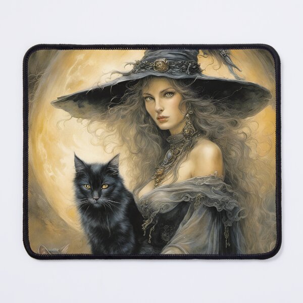 Item preview, Halloween witch and cats designed and sold by FineArtworld7.