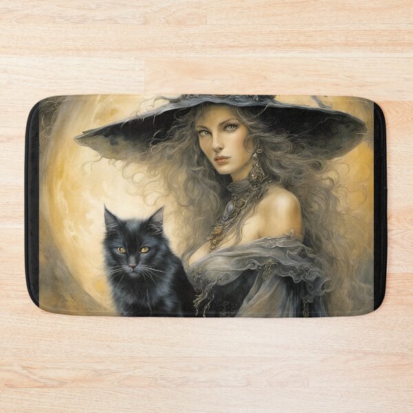 Item preview, Halloween witch and cats designed and sold by FineArtworld7.