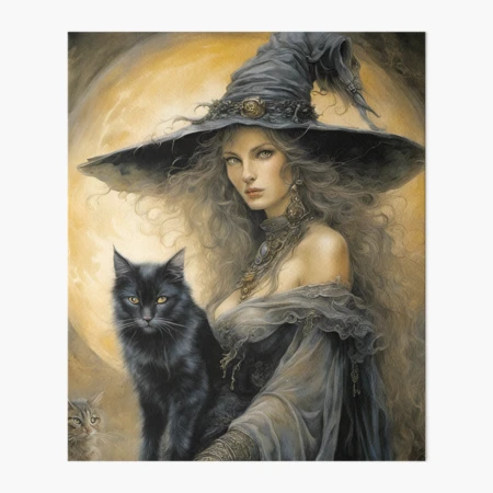 Sac fourre-tout en toile d'Halloween Les sorcières, noir ou
