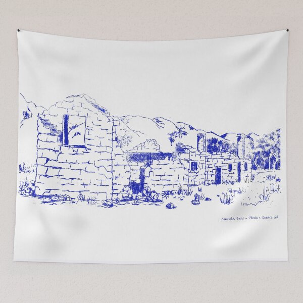 Item preview, Kanyaka Sheep Station Ruins Flinders Ranges SA Etching designed and sold by Heatherian.