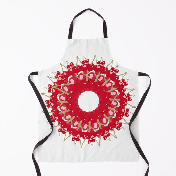 Item preview, Red Cherries - Hand Drawn, circular pattern designed and sold by Victoria Rose.