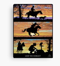 Australian Sunsets Lest we forget Canvas Print