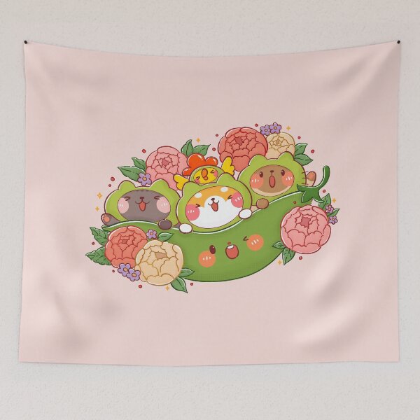 Item preview, Cute Animal Green Peas designed and sold by NasDoodleArt.