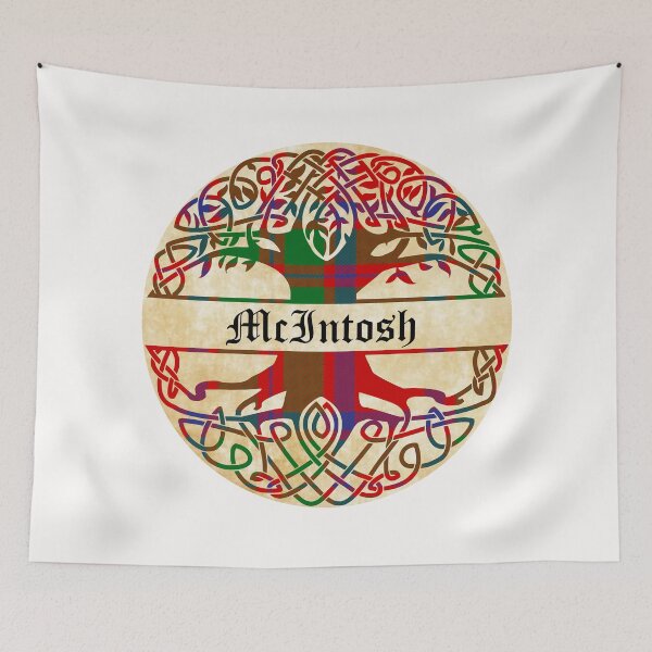 Item preview, McIntosh Tree of Life Clan Scottish Surname tartan designed and sold by BagTown Clans.