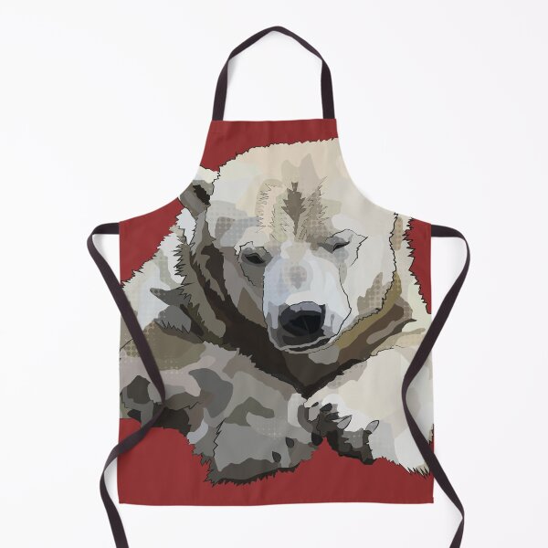 Item preview, Polar Bear on Red Background designed and sold by BeeFoxTree.