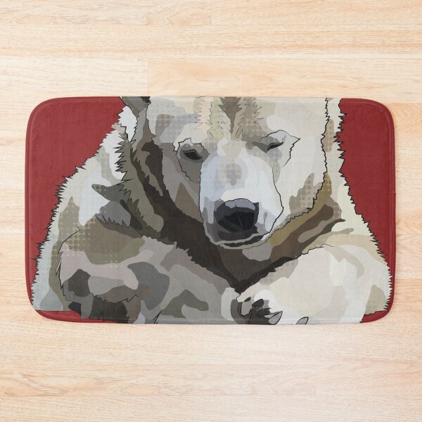Item preview, Polar Bear on Red Background designed and sold by BeeFoxTree.