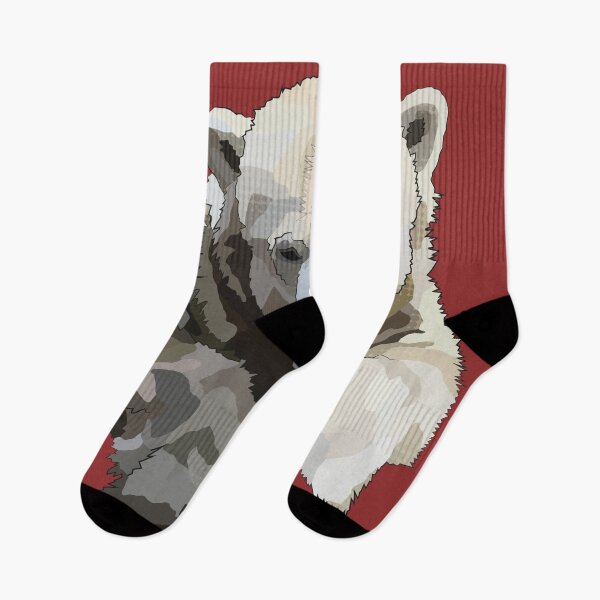 Item preview, Polar Bear on Red Background designed and sold by BeeFoxTree.