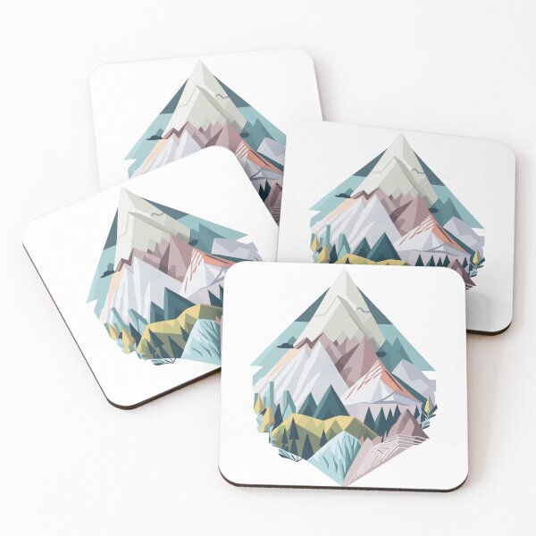 Item preview, Vibrant color pastel hiking camping mountains design designed and sold by Leivenaar.
