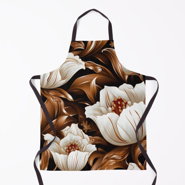 Item preview, Colorful fantasy pattern copper white nougat cream white ornaments metallic tulips designed and sold by G-M-Designs.