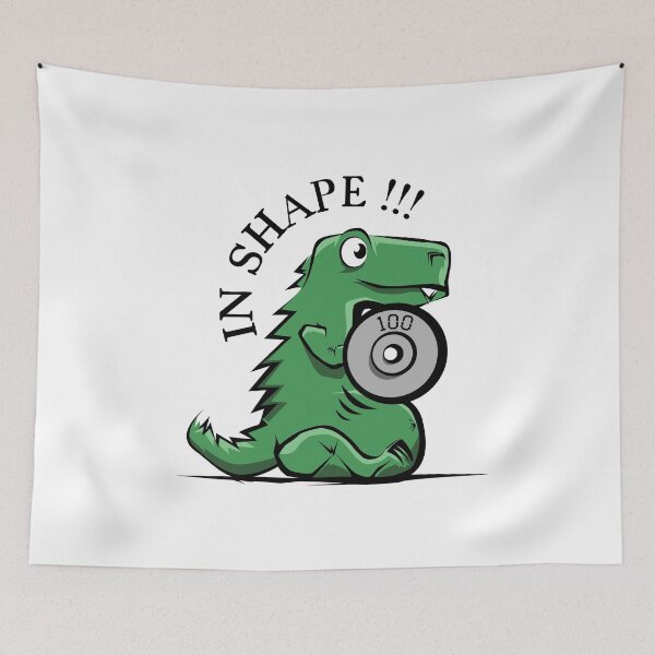 Item preview, fitness gym funny dino dinosaur symbol comic cartoon cute children animals designed and sold by AndreMi.