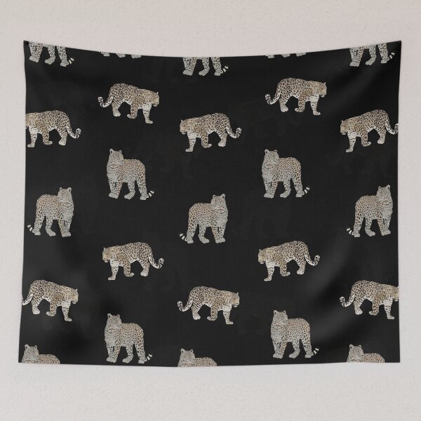 Item preview, Modern Black Golden Leopard Jungle Animals designed and sold by NdesignTrend.