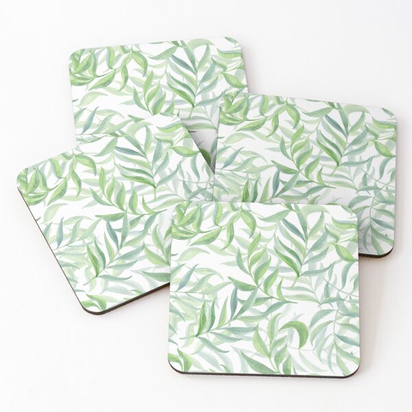 Item preview,  Green tropical leaves of a palm tree. Watercolour designed and sold by Olga Matskevich.