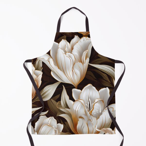 Item preview, Colorful fantasy pattern copper white nougat cream white ornaments metallic tulips designed and sold by G-M-Designs.