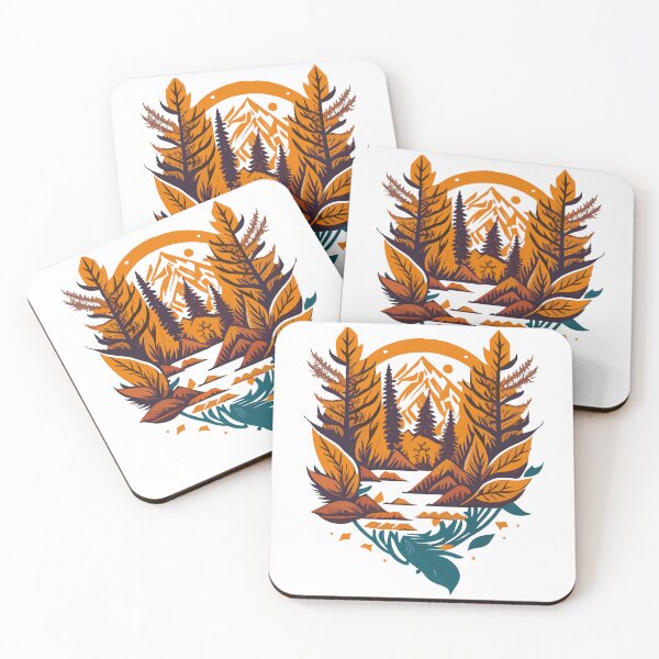 Item preview, Autumn leafy warm hiking, camping outdoors design designed and sold by Leivenaar.