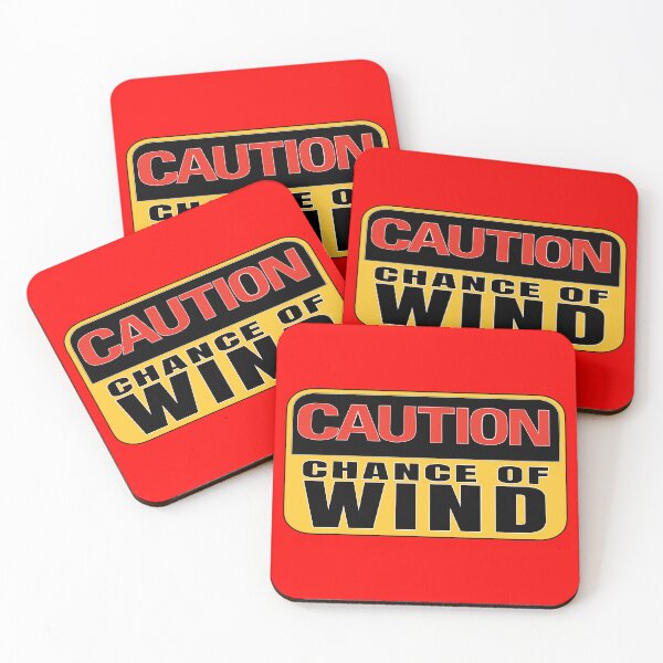 Item preview, Fun cautious message warning of a chance of wind designed and sold by Harlake.